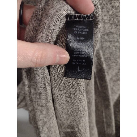 NWT Coin 1804 Sweater Womens Large Gray 3/4 Sleeve Claira Cross Back - Picture 6 of 6